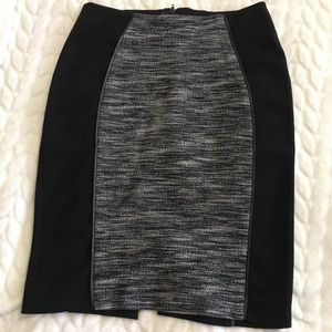 Gray & black pencil skirt